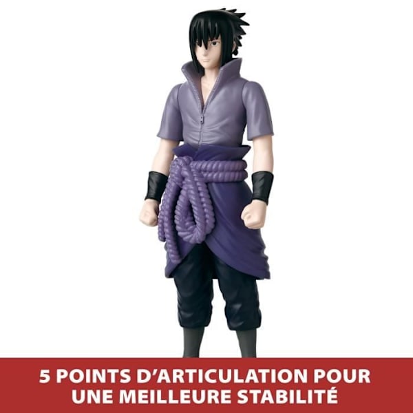 Stor ledad figur - BANDAI - Anime Heroes - Naruto Shippuden - Anime Heroes Mega Figur 30 cm - Sasuke Uchiha Flerfärgad