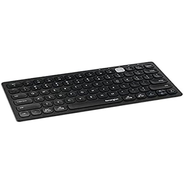 Langaton Kensington Keyboard - Multi Device Wireless Dual Compact Keyboard; Yhdistetään Bluetoothin tai USB 3.0:n kautta, mini QWERTY-näppäimistö musta