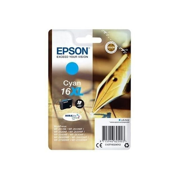 EPSON T1632 XL cyan blækpatron - Fyldepen (C13T16324012)