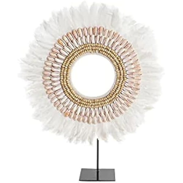 Dekorativ figur - DKD HOME DECOR - Standard - Hvid farve - Jern og fjer - 16x62x57 cm Vit