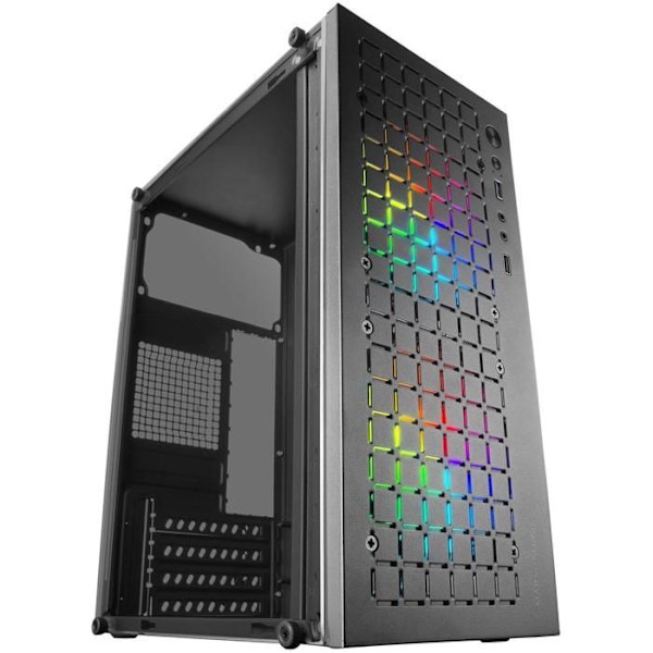 PC-taske - MARS GAMING - MC-CORE - Ultra-kompakt - 2x 120 mm FRGB fans - Metal-Mesh Design Sort