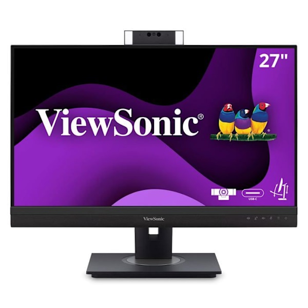 LED-skærm - VIEWSONIC - VG2757V-2K - 27 tommer - 2560x1440 - 5ms - HDMI/DP/USB Sort