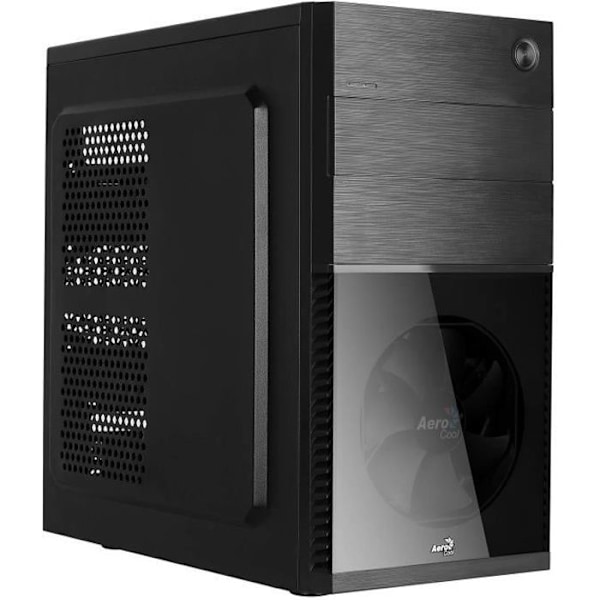 Aerocool CS-105, Mini-Tower, PC, SPCC, Micro-ATX, Mini-ITX, Musta, kotitoimisto