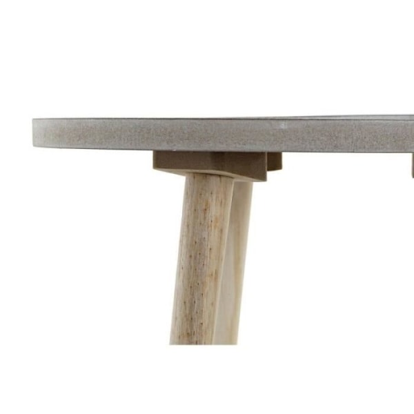 Sidebord Thyann Natural Black MDF Colonial (40 x 40 x 41 cm)