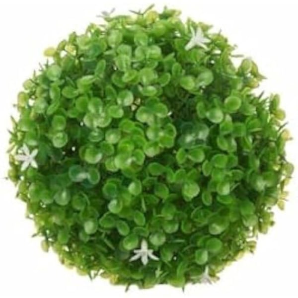 Dekorativ växt - IBERGARDEN - Plastkula - 17 x 17 x 17 cm - 12 enheter - Vit Vit