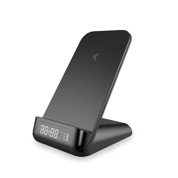 Trådløs oplader - KSIX - QC 15W - Kompatibel med alle smartphones - Minimalistisk design - Integreret ventilator Svart