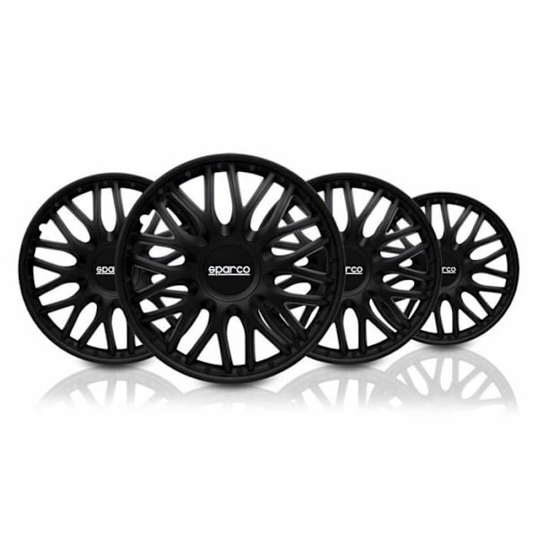 Hjulkapsel - Rom - 14 tommer - Sort - Sporty design - Slagfast ABS