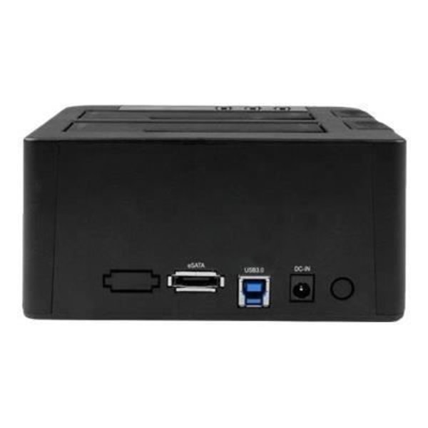 Kaksoiskopioija ja Telakka - STARTECH - SDOCK2U33RE - eSATA/USB 3.0 - Musta - 2,5/3,5 tuumaa