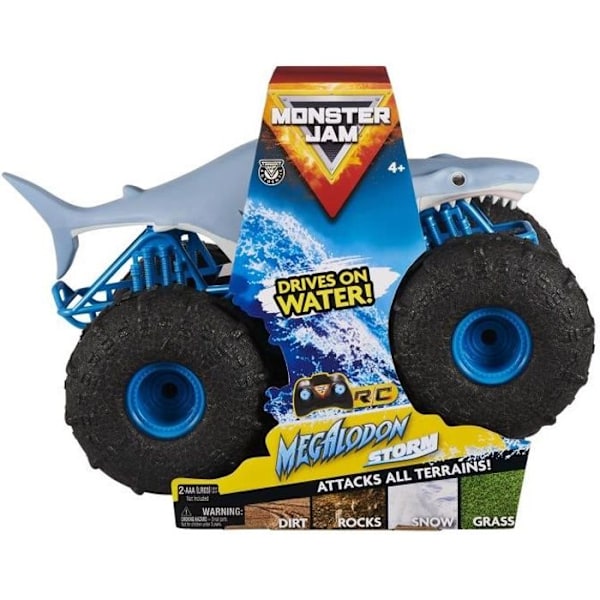 MONSTER JAM RC - MEGALODON STORM - SKALE 1:15 - 6056227 - Radio-ohjattu ajoneuvoauto