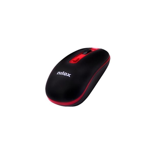 Trådlös mus - Nilox - NXMOWI2002 - 1000 DPI - Svart/Röd - 4 knappar