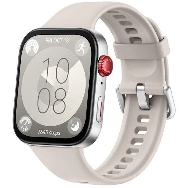 Smartwatch - Huawei - Watch Fit 3 Moon White - Vandtæt 3 ATM - Batteri 18 timer