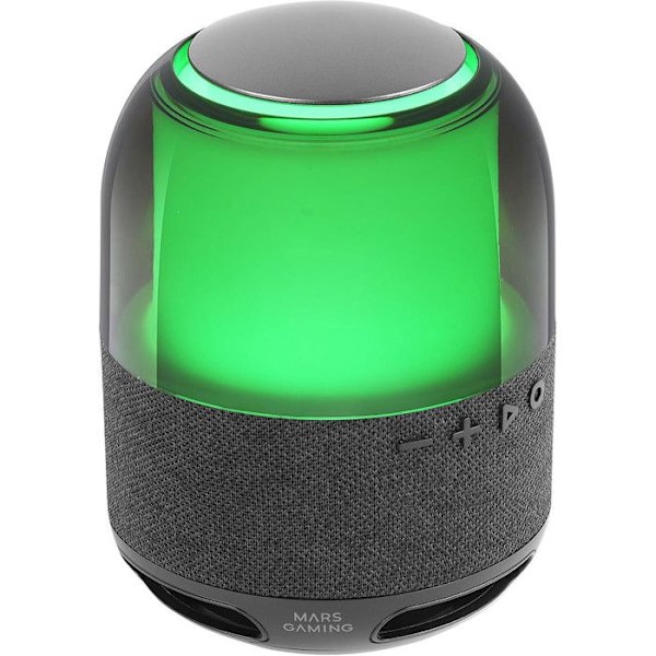 Trådlös Bluetooth-högtalare - Mars Gaming - MS-FLOW - 15W DeepBass - RGB Orbilight 360° - Bluetooth 5.3 Svart