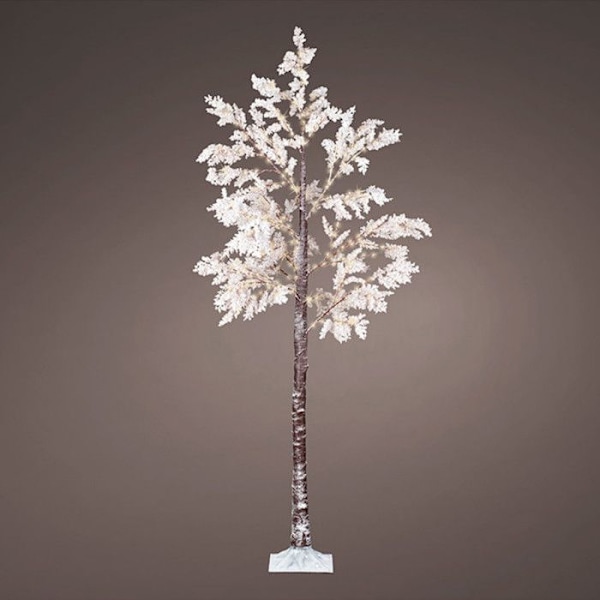 Dekorativt træ - GENERISK - Micro Led Hvide Blomster - 210cm - Udendørs Vit