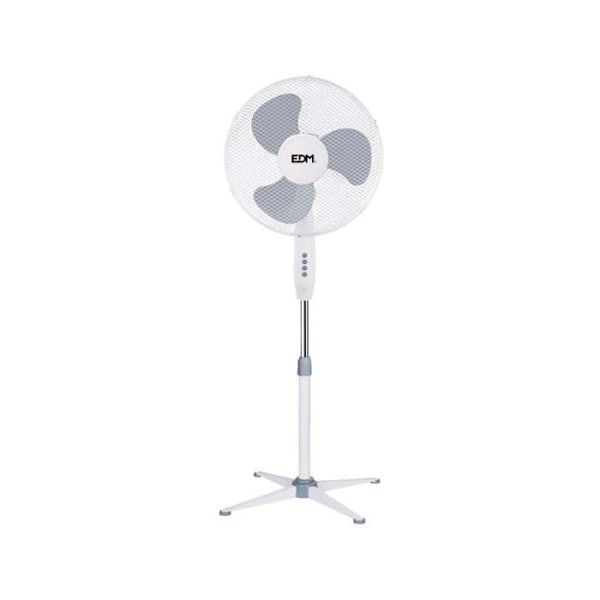 EDM 45W jalustatuuletin - 40cm - Valkoinen 33500 Vit