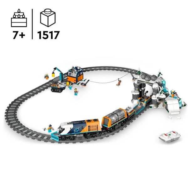 LEGO City 60470 Ekspresstoget til Arktiske Udforskere - Spil til Drenge fra 7 år Flerfärgad