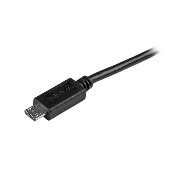 USB A - Micro B ohut matkapuhelimen lataus-/synkronointikaapeli - STARTECH - 15 cm - Musta