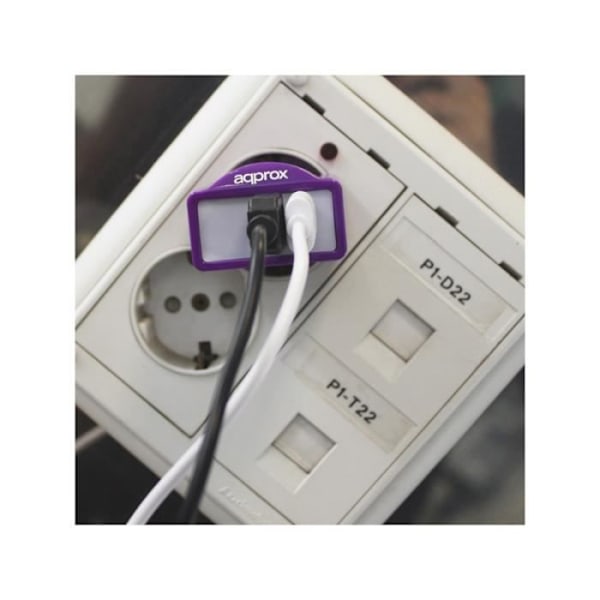 DUBBEL USB STRØMADAPTOR 2,1A VIOLET APPROX Lila