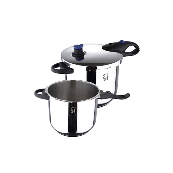 GENERIQUE - Sæt 3 enheder. Ø22cm 4+5,5l trykkogekande i rustfrit stål Duero Sg1530 San Ignacio