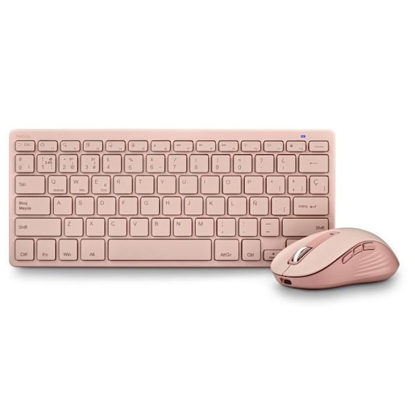 NGS FANTASY KIT PINK trådløst tastatur - 3 forbindelsestilstande - Lydløse taster - 12 multimedietaster