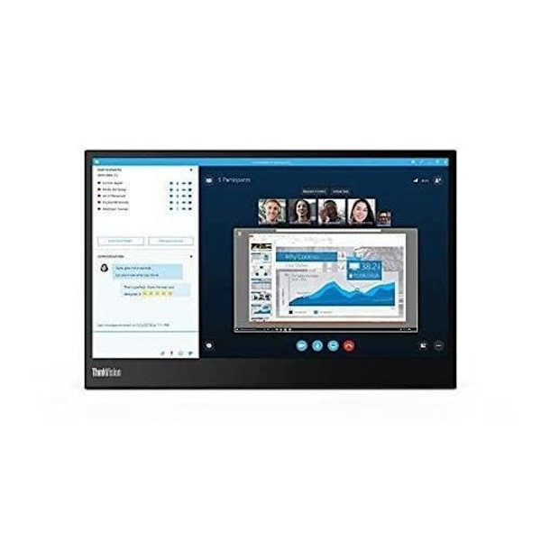 Lenovo ThinkVision M14 LED - 14" - Full HD - Mate Black Sort