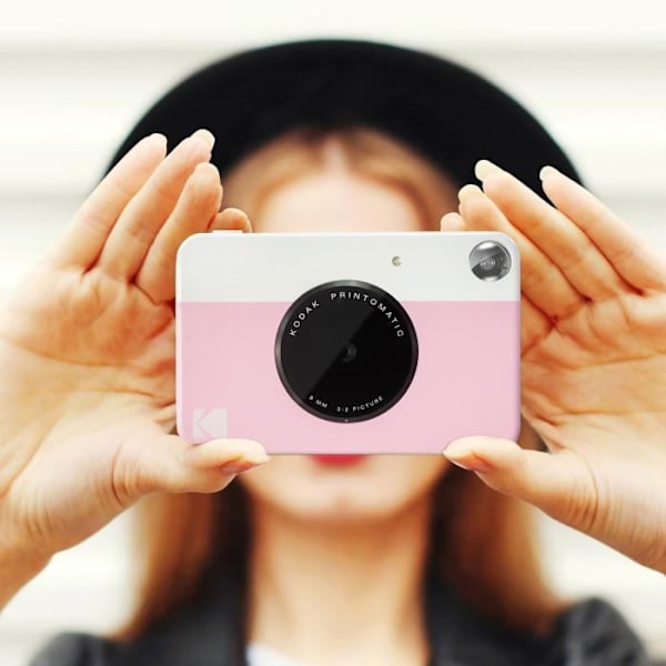 Instant Print Camera - KODAK - Printomatic - Pink - Zink Sticker Paper 5x7,6cm