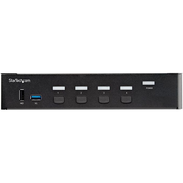 KVM-switch - Startech - SV431HU34K6 - 4 porte - 4K 60 Hz - USB 3.0 hub Sort