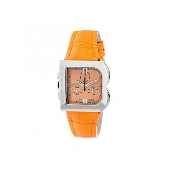 Kvinnoklocka - Laura Biagiotti - LB0002L-NA - Ø 33 mm - Läder - Kvarts - Orange Orange