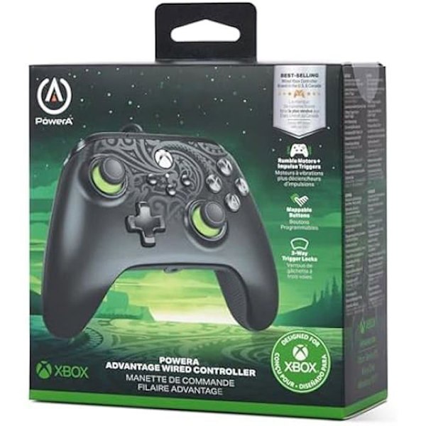 PowerA Advantage Wired Controller til Xbox Series X|S - Sky Green - Gamepad - Vibration - POWERA Himmelskt grönt
