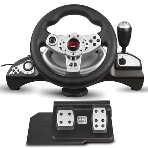 NanoRS RS700 Gaming Racing Wheel 8in1-pedaalilla