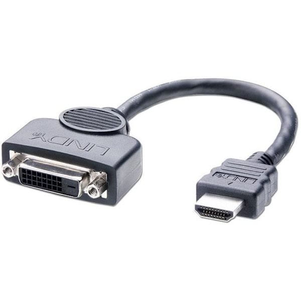 Videoadapter - LINDY - HDMI A han / DVI-D hunkabel - 0,2m - Digital forbindelse - 10 års garanti