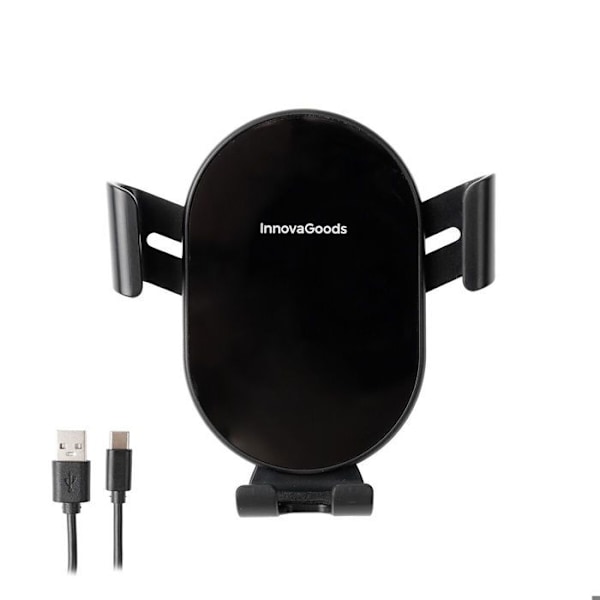 Trådløs biloplader - InnovaGoods - Chakar - 15W - Justerbar orientering - PVC/ABS svart
