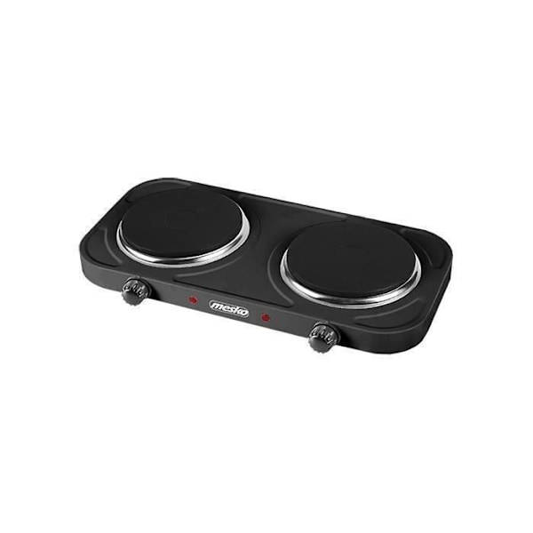 Elspis med två brännare - MESKO - MS 6509 - Effekt 2000W - Kompakt och bärbar Svart