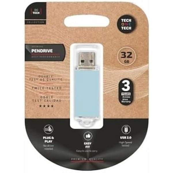 TECH ONE TECH TEC3010-32 Blå USB-minne 32 GB