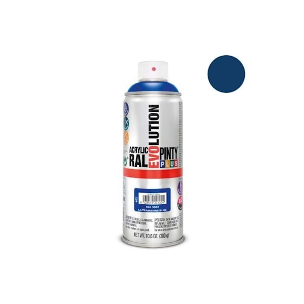 Akrylmaling - GENERIC - Pintyplus Evolution - 520cc - Ral 5002 - Ultramarinblå Ultramarinblå