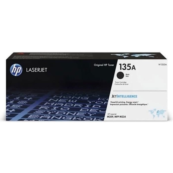 TONER 135A (W1350A) sort - ægte patron til HP LaserJet M209 / MFP M234 serie printere