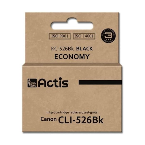 Actis KC-526BK blækpatron 1 stk. Kompatibel Standard udbytte Sort