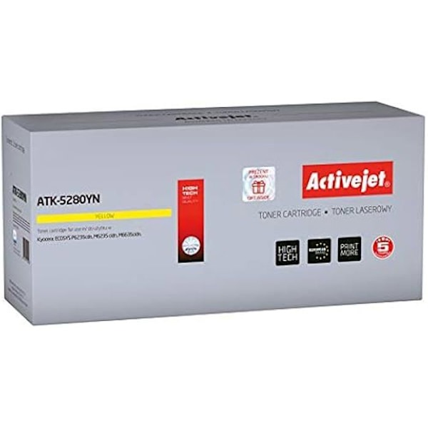Activejet ATK-5280YN utbytestoner kompatibel med Kyocera TK-5280Y - Gul - Räcker 11000 sidor