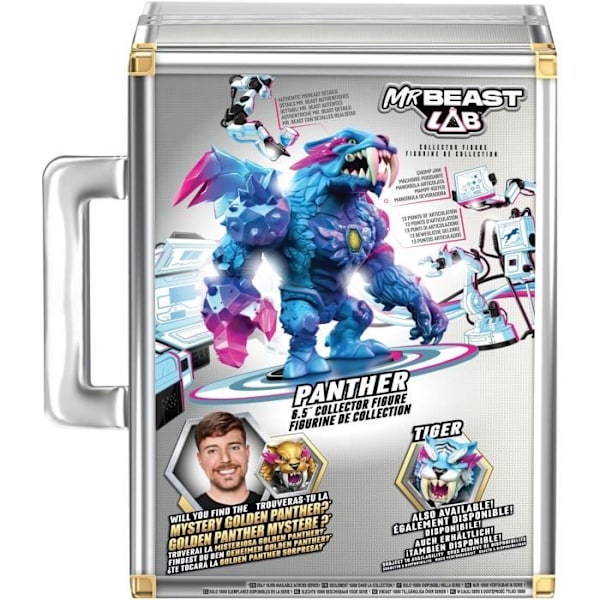 Figurinesamler - MOOSE TOYS - Panthère Mr. Beast Lab Ultime - 15,8 cm, 13 Ledden af Artikulation Flerfärgad