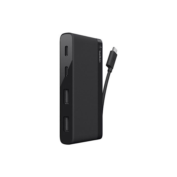 USB Hub - Ej specificerad - 4 portar - 2 USB-C - 2 USB-A - Kompakt och kabellagring