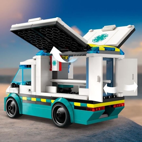LEGO City 60451 Emergency Ambulance – Byggelegetøj til drenge fra 5 år og opefter Flerfärgad
