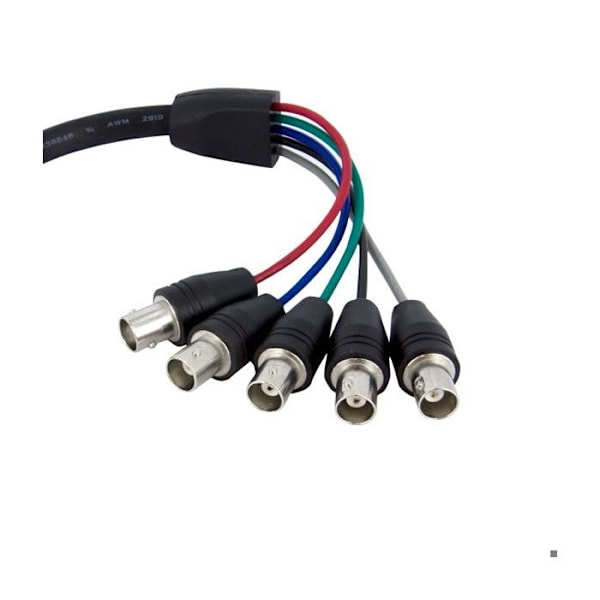 Näyttökaapeli - STARTECH - VGA 5 x BNC RGBHV - 30 cm - Koaksiaalikaapeli - Musta