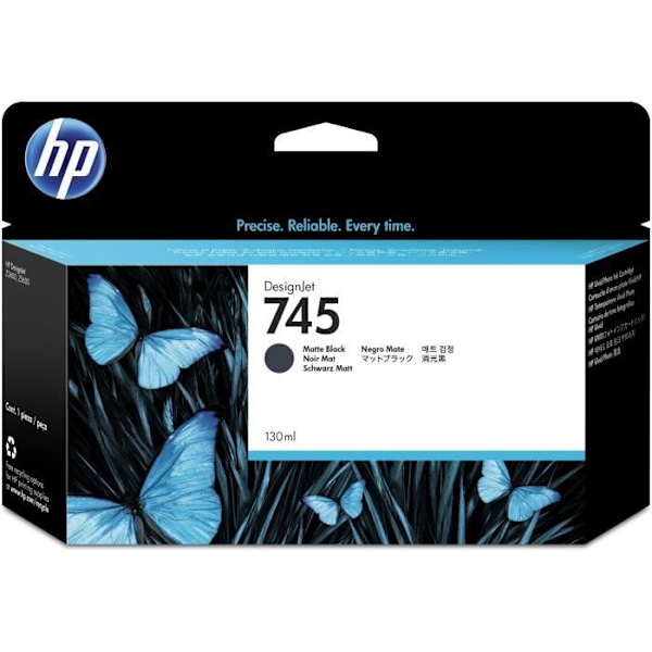 HP blækpatron 745 - Mat sort 130-ml