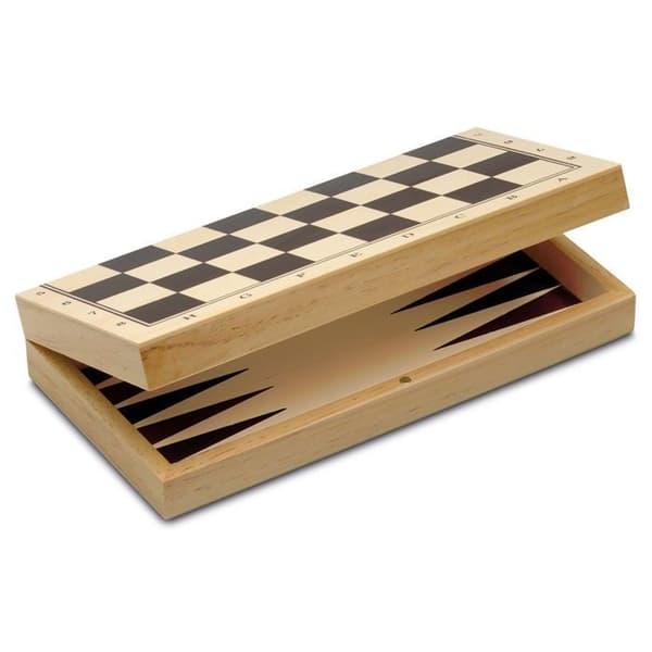 Cayro - schack, dam och backgammon Beige, vit och brun