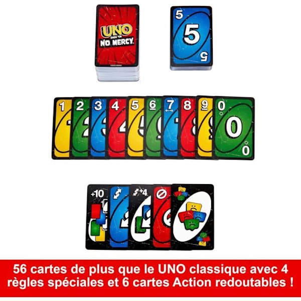 Mattel Games - UNO No Mercy - Kortspil for hele familien Flerfärgad