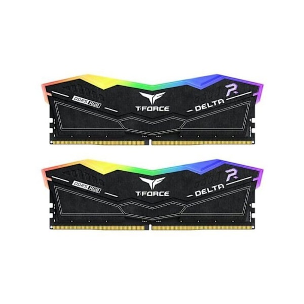 Team Group T-Force Delta RGB DDR5 6400MHz 32GB 2x16GB CL32 Dual AMD EXPO ja Intel XMP Musta