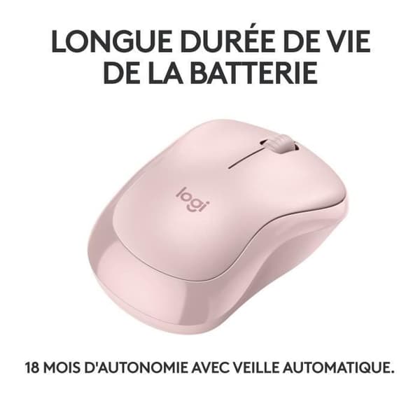 Mus - Trådlös - Logitech - M240 Silent - Rosa Ros