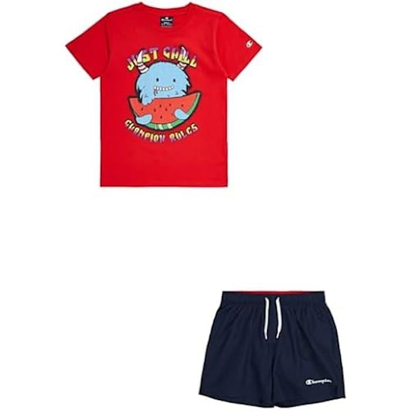 Champion T-shirt och shorts - Pojke - Back to The Beach - Röd/Marinblå - Vår-sommarkollektion Röd/marinblå 13-14 år gammal