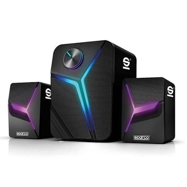 PC-højttalere - Sparco - SPSPEAKERSPRO - Subwoofer - Kablet - 11 W Svart