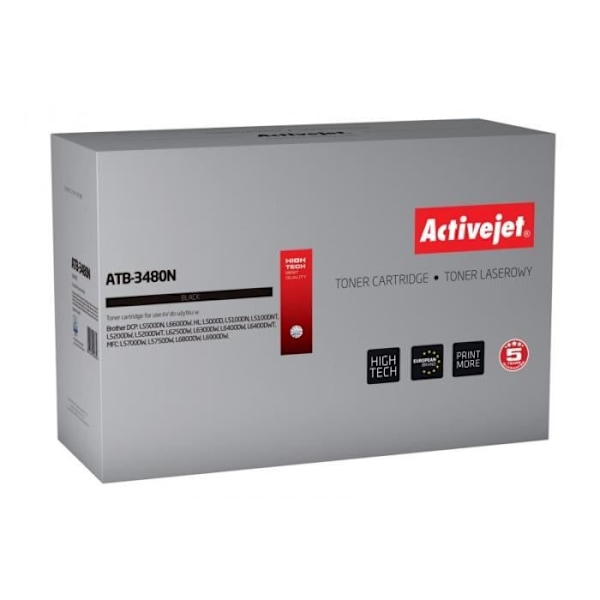 Tonerpatron - Activejet - ATB-3480N - Kompatibel - Sort - 8000 sider