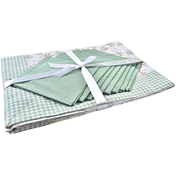 Bordstablett - DKD HEMINNREDNING - Grön - Polyester och bomull - 34 x 44 x 35 cm - Estándar grön